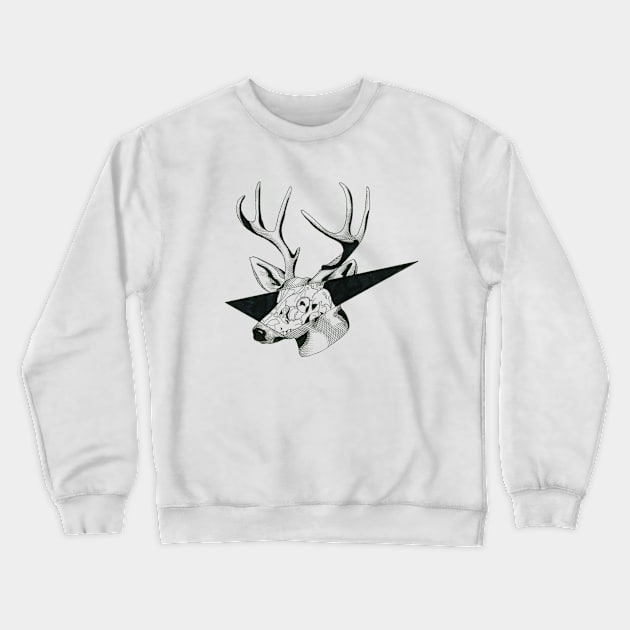 Oh Deer White Crewneck Sweatshirt by NorthOfLongIsland